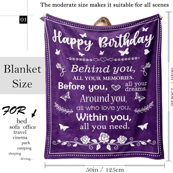 Purple blanket - Picture 2 of 4